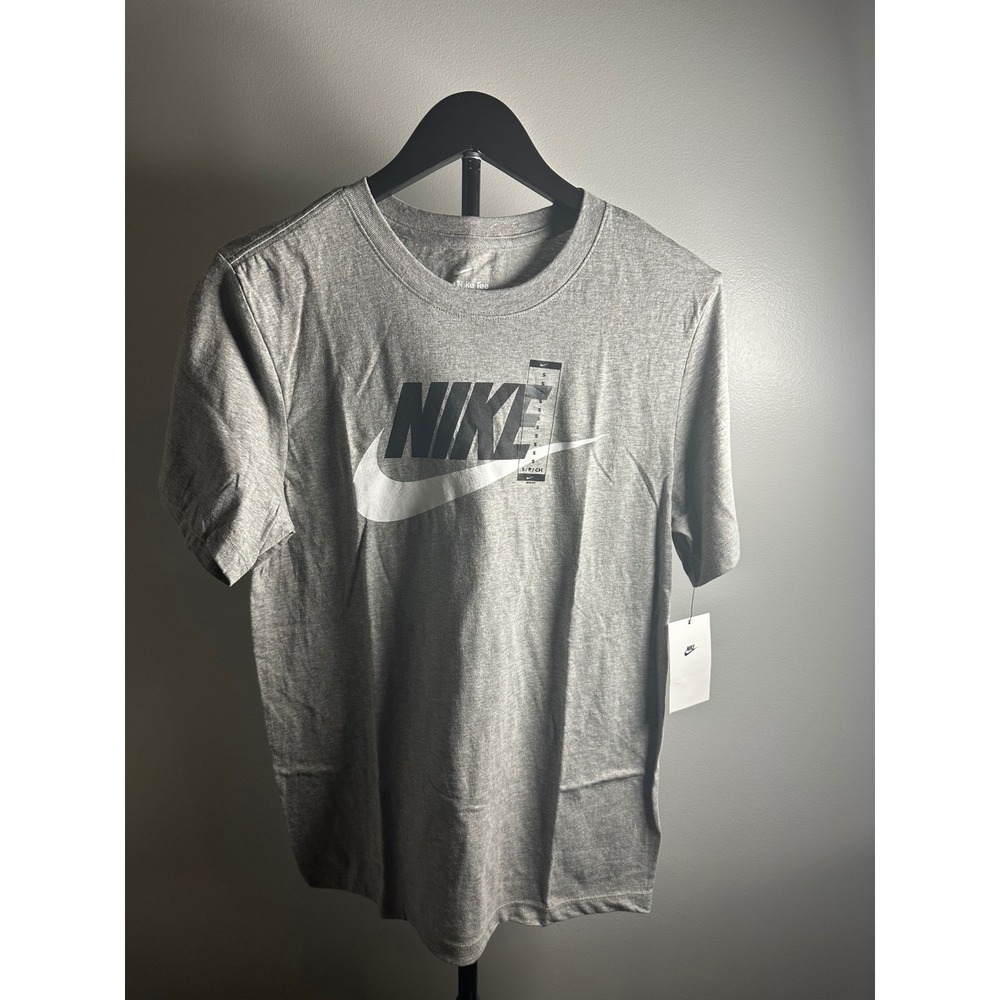 Nike Mens Sportswear Futura Logo Graphic T-Shirt Heather Grey‎ Small NEW